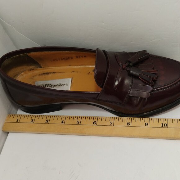 Mezlan Santander Burgundy Leather Loafers Mens 10W